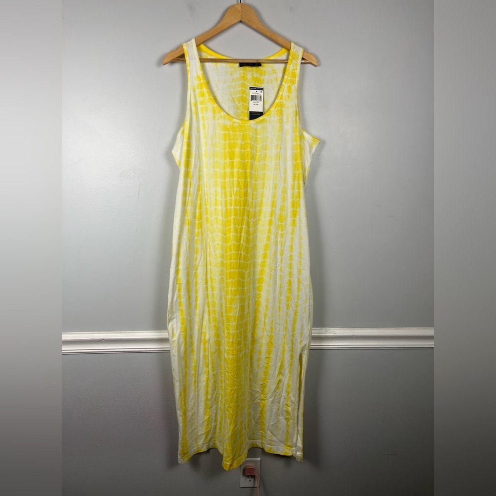 New polo Ralph Lauren yellow tie dye maxi dress size XL